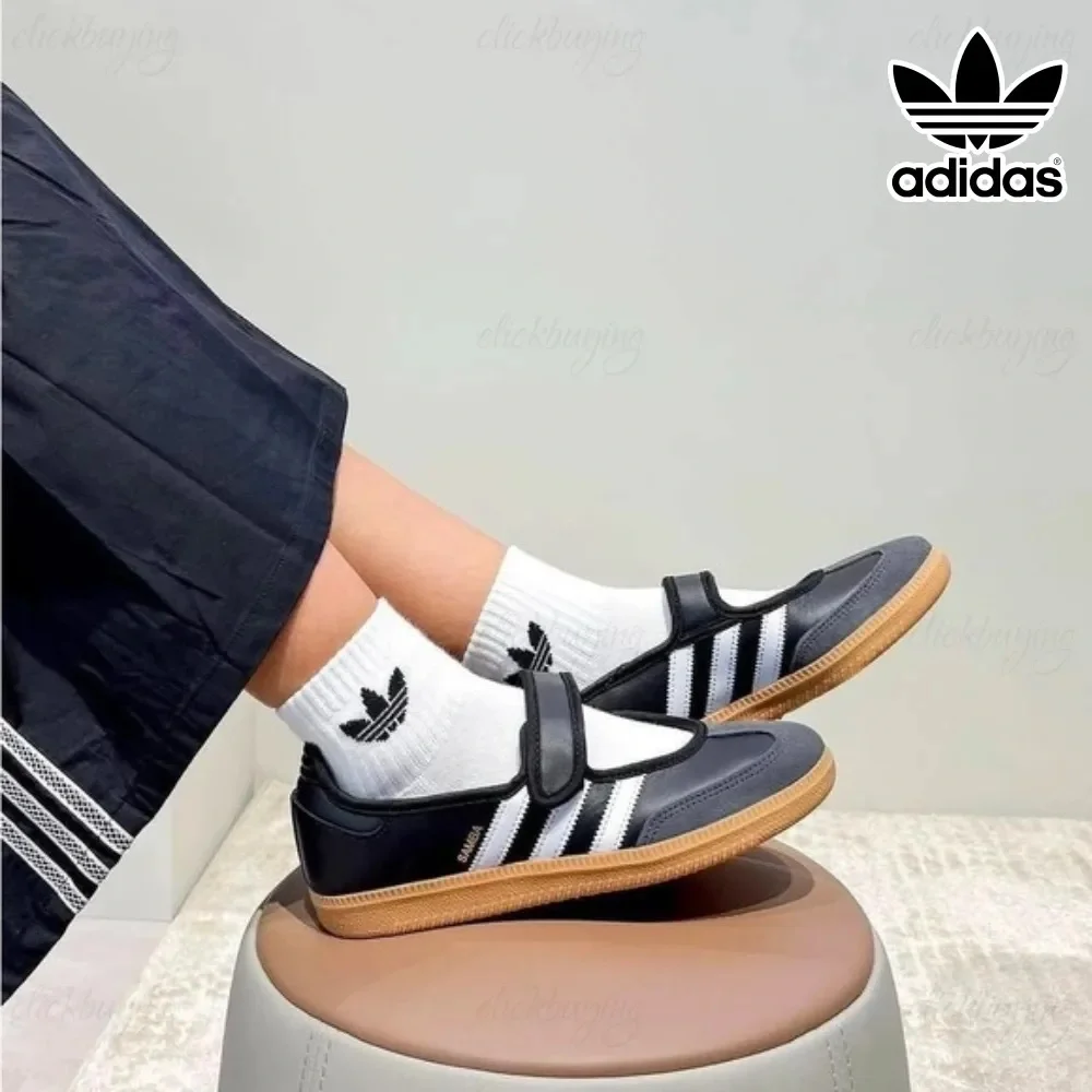 adidas Black, White & Gum Mary Jane Strap adidas Originals Samba Jane